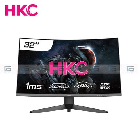 HKC MG32K2Q | 32 inch, 2K, VA, 144Hz, 300nit, 1ms, Cong, HDMI, DP, Đen