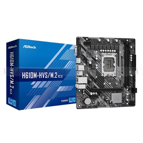Bo mạch chủ Asrock H610M-HVSM2 R2.0 (M-ATX, DDR4, tối đa 64G RAM)