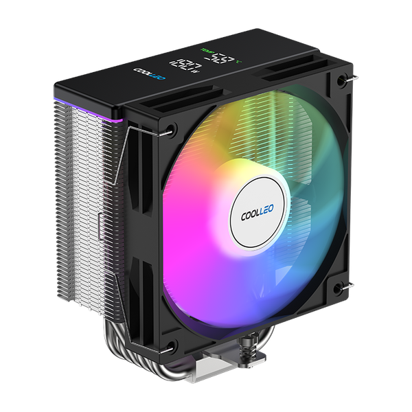 Tản nhiệt khí CPU COOLLEO B60 Digital LED ARGB - Màu Đen