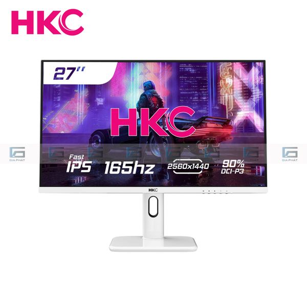 HKC Gaming MG27T3Q | 27 inhc, IPS, 2K, 165Hz, 5ms, HDMI, DP, Trắng, Phẳng