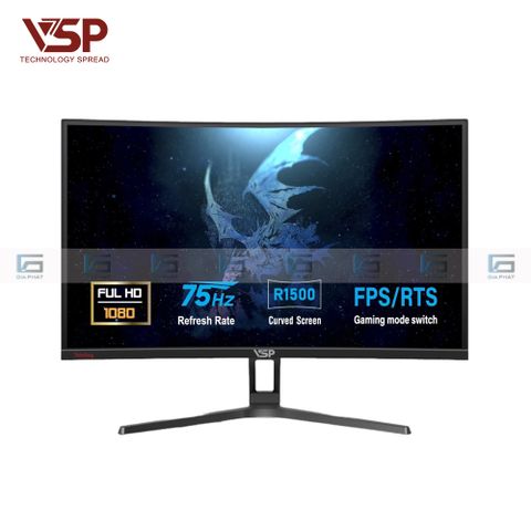 Màn hình cong VSP 27inch CM2705H - Đen (Full-HD, 75Hz, VA, 5ms)
