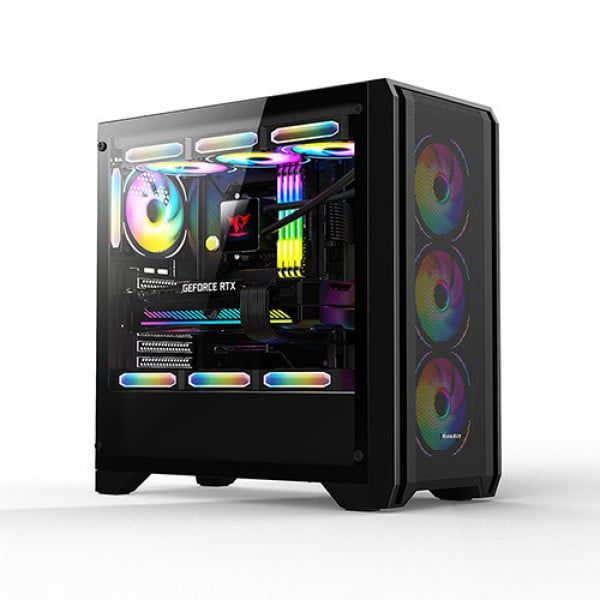 VỎ CASE HUNTKEY GX750A - Đen | ATX, Chưa Kèm FAN