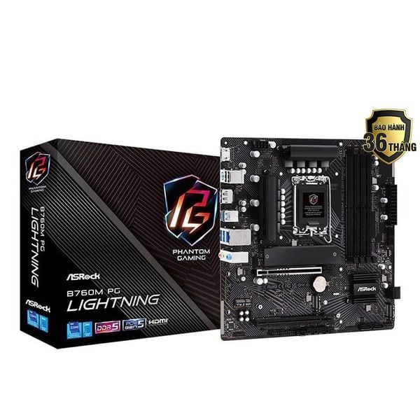 Bo mạch chủ ASRock B760M PG Lightning DDR5 - Chính hãng