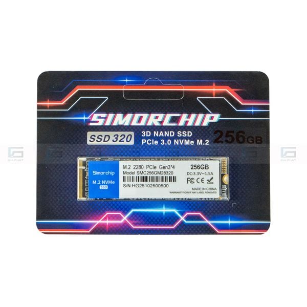 Ổ CỨNG SSD SIMORCHIP SSD320 256GB NVME GEN3X4 - Chính hãng