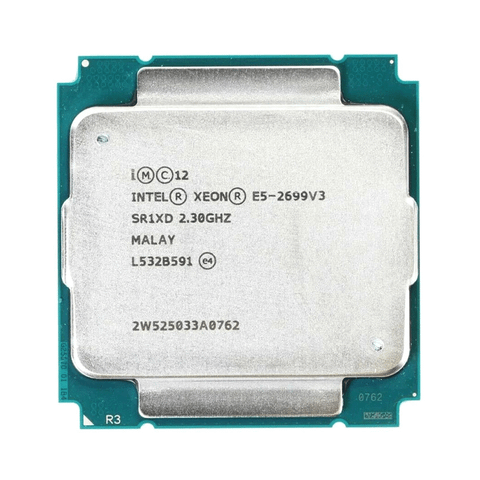 CPU Intel Xeon E5 2699V3 (2.3GHz Turbo 3.6GHz, 18 nhân 36 luồng, 45MB Cache) Tray