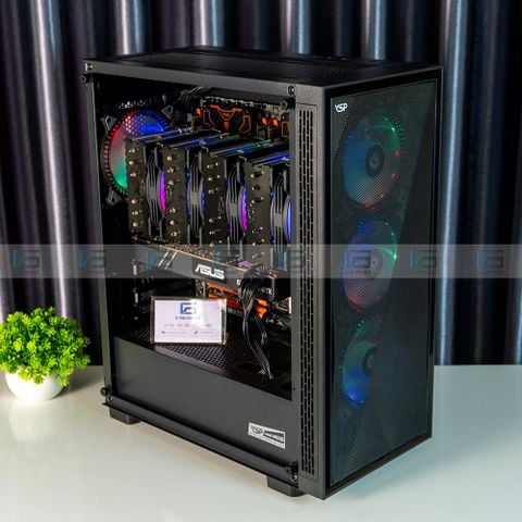 PC Xeon Giả Lập chạy 20 tab game - RX 580 8G - 2683 V4 Dual - 64G RAM