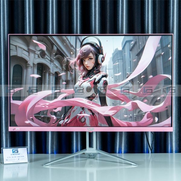 Màn hình 27 inch LED tràn viền VSP V2704S Hồng (Full-HD, 75Hz, IPS)