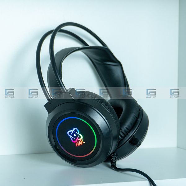 Tai Nghe Chụp Tai HAK Có MIC Kết Nối Jack 7.1mm | Đen – VI TÍNH