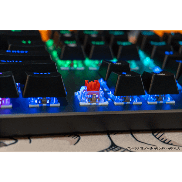 Bàn phím cơ Newmen GM369R Red / Brown / Blue switch (Hotswap, Full-size 104 phím, RGB)