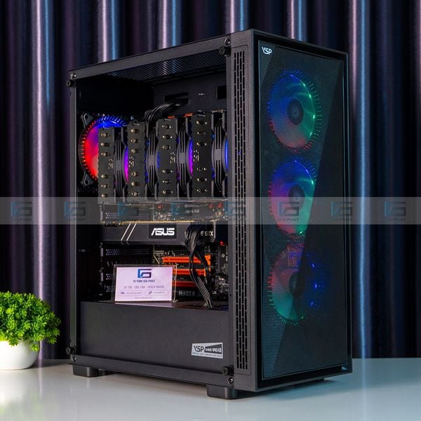PC Xeon Giả Lập chạy 20 tab game - RX 580 8G - 2683 V4 Dual - 64G RAM