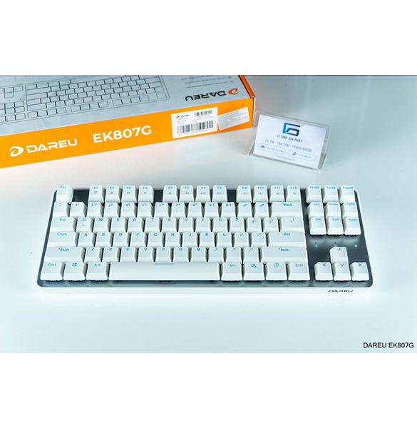 Bàn phím cơ không dây DAREU EK807G WHITE 87 KEY ( TKL ) - RED Switch
