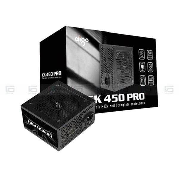 Nguồn máy tính Aigo CK450 PRO 450W - Màu Đen