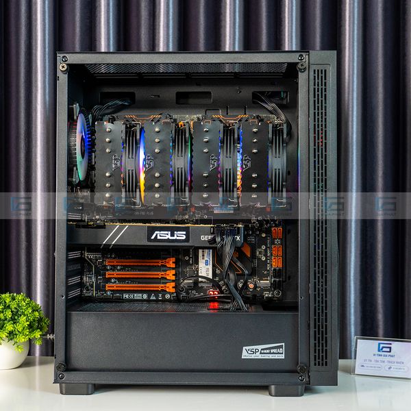 PC Xeon Giả Lập chạy 20 tab game - RX 580 8G - 2683 V4 Dual - 64G RAM