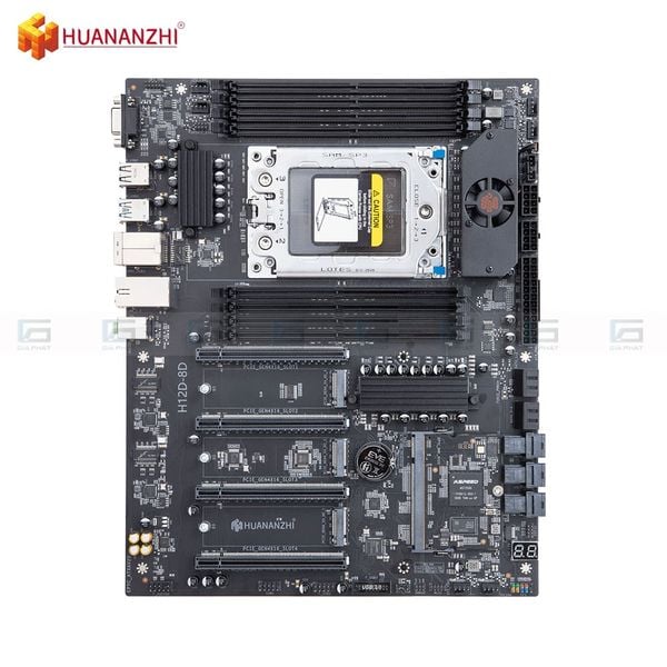 Bo mạch chủ Huananzhi H12D-8D (ATX, DDR4, AMD EPYC 7002, 8 khe RAM) Box