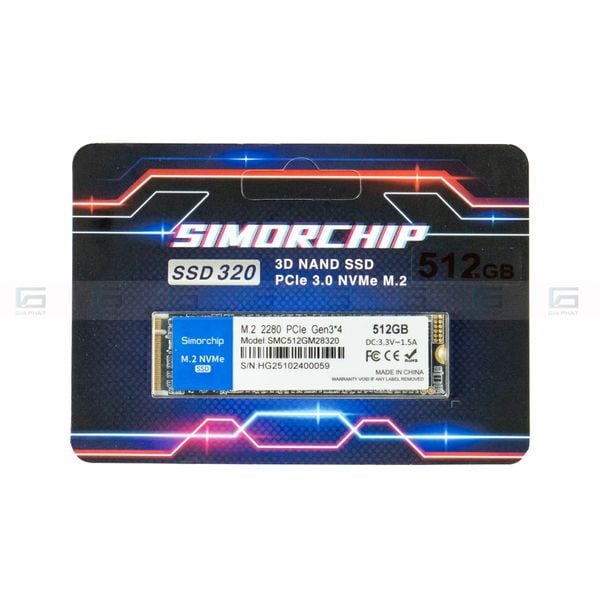 Ổ CỨNG SSD SIMORCHIP SSD320 512GB NVME GEN3X4   - Chính hãng