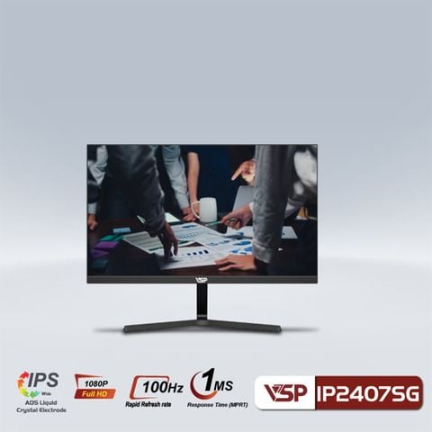 Màn hình 24inch LED tràn viền Gaming VSP IP2407SG Đen (Full-HD, 100Hz, IPS 1ms)