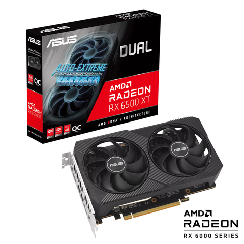 Card màn hình ASUS Dual Radeon™ RX 6500 XT V2 OC Edition 4GB GDDR6