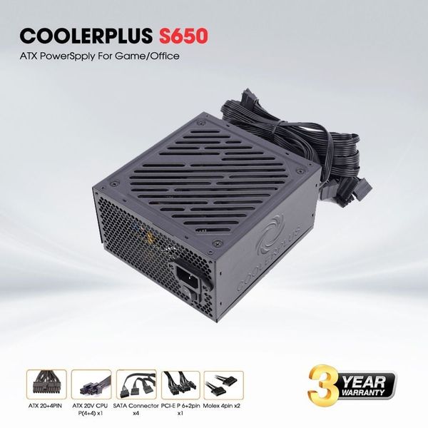 Bộ nguồn máy tính Coolerplus S650 650W