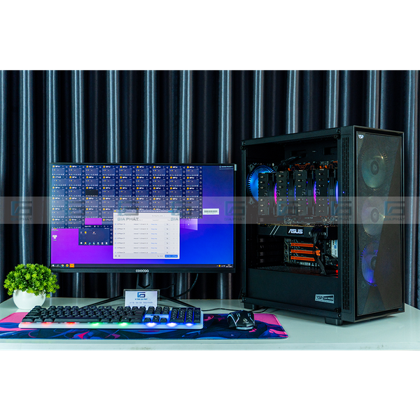 PC Xeon Giả Lập chạy 50 tab game - GTX 1080Ti 11G - 2696V4 Dual - 128G RAM