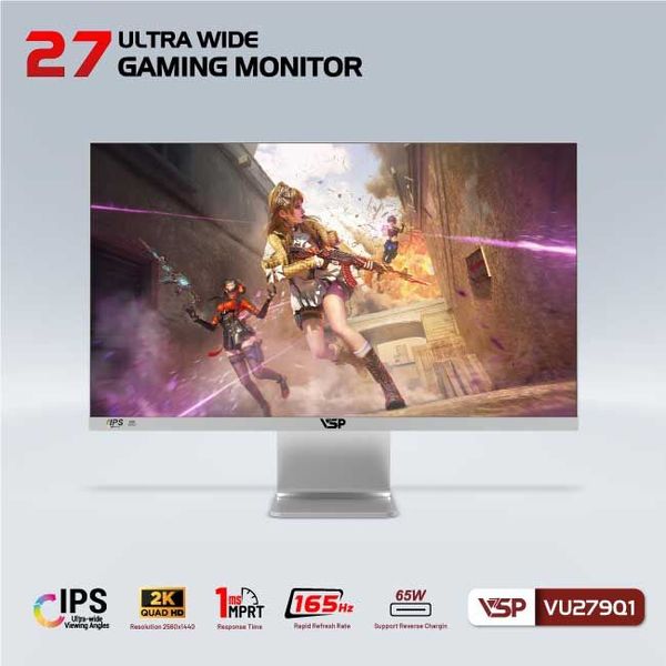 Màn hình VSP UltraWide - IPS - VU279Q1- 165Hz - 1ms - Trắng