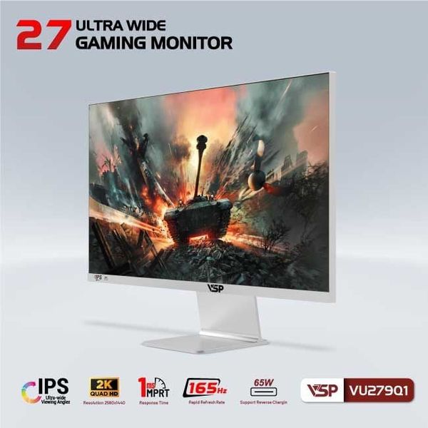 Màn hình VSP UltraWide - IPS - VU279Q1- 165Hz - 1ms - Trắng
