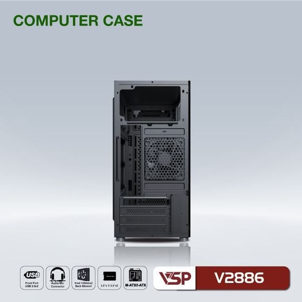 Thùng máy vỏ Case Máy Tính VSP V2886