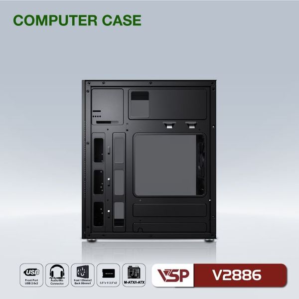 Thùng máy vỏ Case Máy Tính VSP V2886
