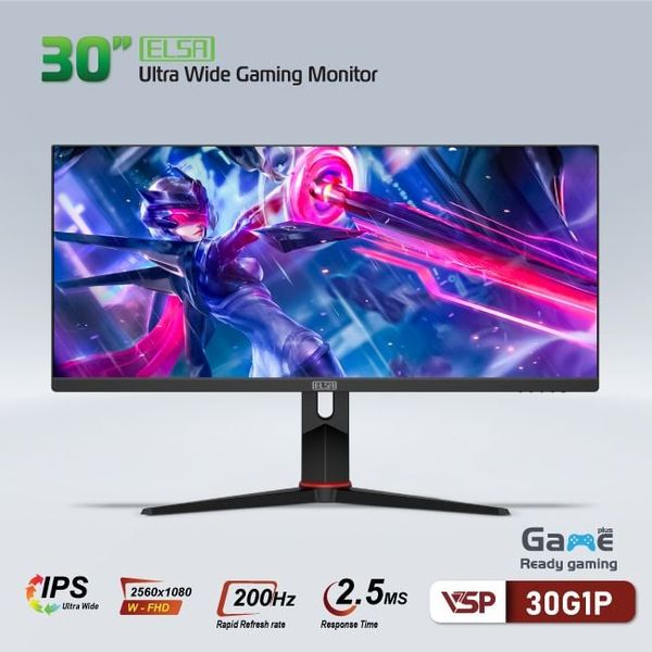 Màn hình VSP Ultrawide Gaming Elsa 30G1P (200Hz, IPS, W-FHD, 2.5ms)