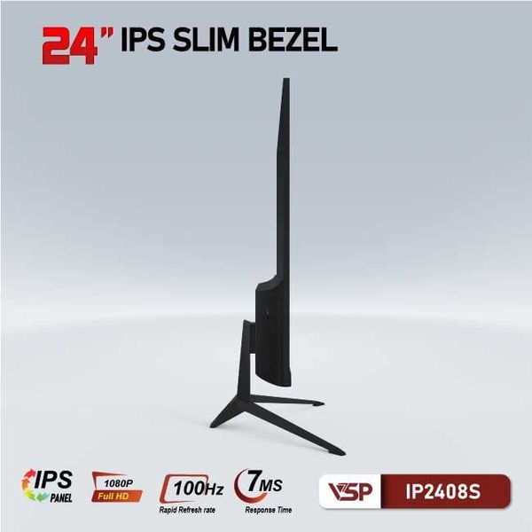 Màn hình VSP IPS Thinking tràn viền IP2408S Đen ( 24 inch, Full HD, IPS, 100Hz )