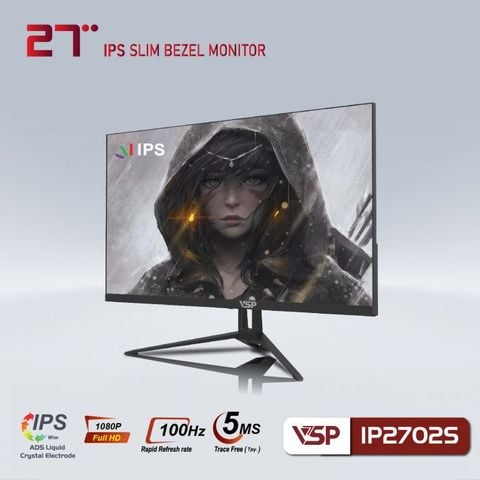 Màn hình 27 inch VSP IP2702S Đen (Full-HD, 100Hz, 5Ms, Fast IPS) - 2ND