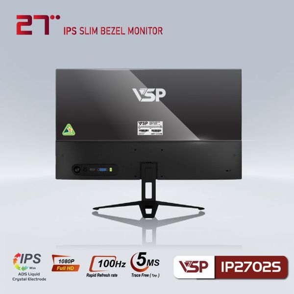 Màn hình 27 inch VSP IP2702S Đen (Full-HD, 100Hz, 5Ms, Fast IPS) - 2ND