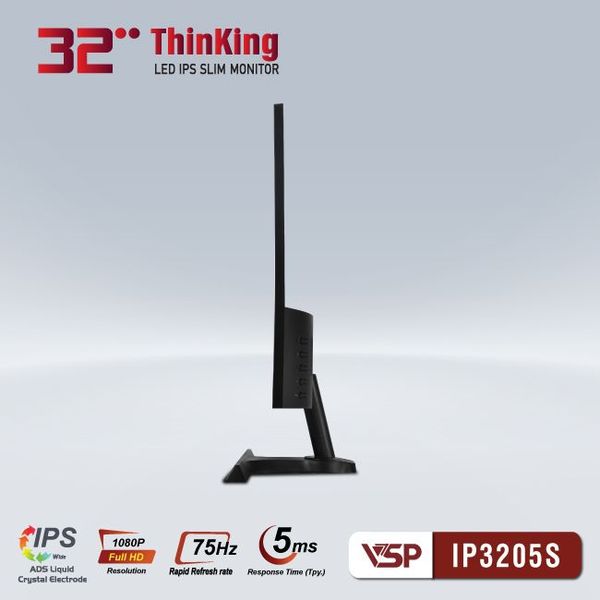 Màn hình VSP IPS Thinking 32 inch IP3205S - Đen ( 32 inch, Full HD, IPS, 75Hz, Phẳng )