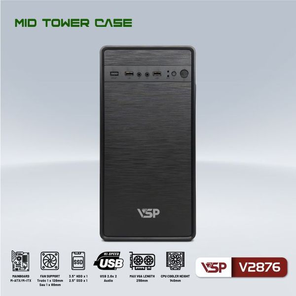 Thùng máy Vỏ Case máy tính VSP V2876