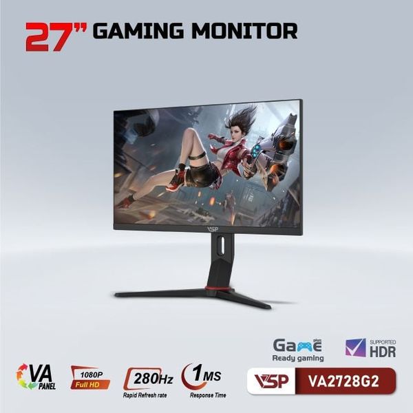 Màn hình 27 inch Gaming VSP VA2728G2 (Full-HD, 280hz, 1ms, VA)