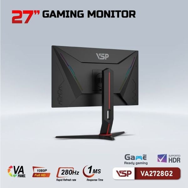 Màn hình 27 inch Gaming VSP VA2728G2 (Full-HD, 280hz, 1ms, VA)