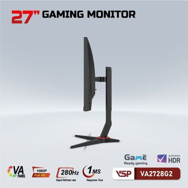 Màn hình 27 inch Gaming VSP VA2728G2 (Full-HD, 280hz, 1ms, VA)