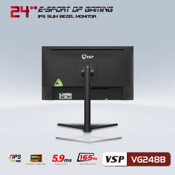 Màn hình LCD 24 inch VSP VG248B Gaming (FHD, 165Hz, IPS, 5.9Ms)