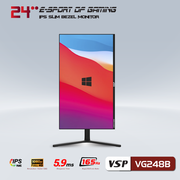 Màn hình LCD 24 inch VSP VG248B Gaming (FHD, 165Hz, IPS, 5.9Ms)