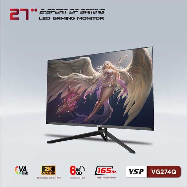 Màn hình LCD 27 inch VSP VG274Q Gaming (2K, Phẳng, VA, 165Hz)