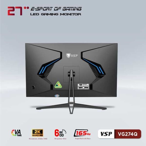 Màn hình LCD 27 inch VSP VG274Q Gaming (2K, Phẳng, VA, 165Hz)