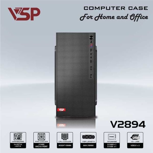 Case văn phòng VSP M-ATX/I-ATX V2894