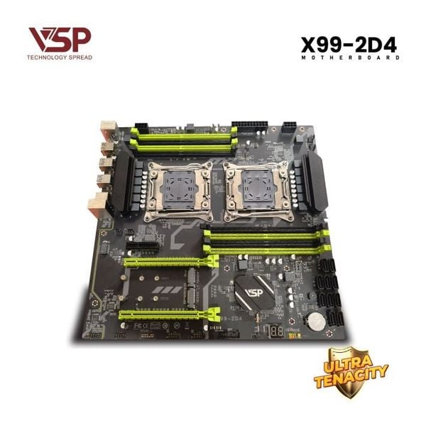 Bo mạch chủ - Mainboard VSP X99 - 2D4 - DDR4 - EATX - 2 CPU - Chính hãng