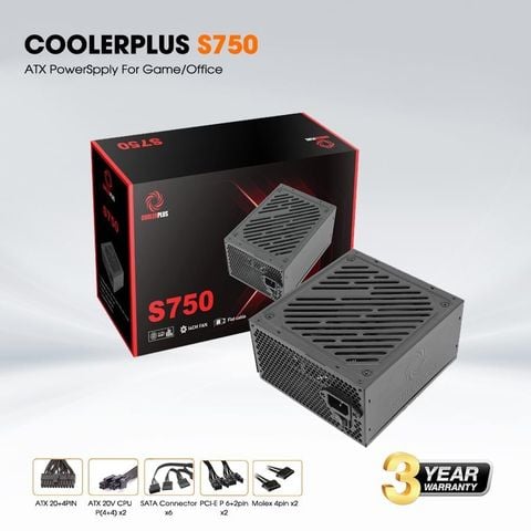 Bộ nguồn máy tính Coolerplus S750 750W