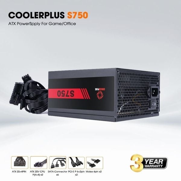 Bộ nguồn máy tính Coolerplus S750 750W
