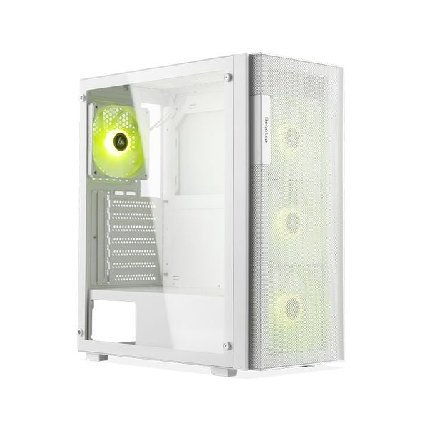 Thùng máy vỏ case máy tính SEGOTEP AXE 5 - Trắng - Sẵn 04 Fan