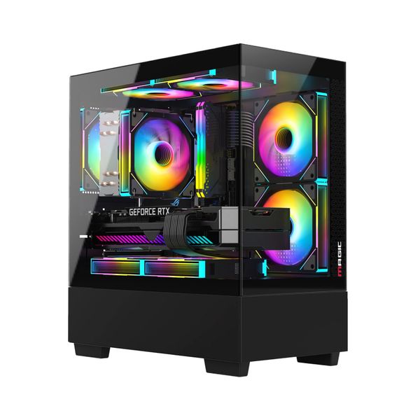 Vỏ case MAGIC Mix Tower - Đen | M-ATX, không fan