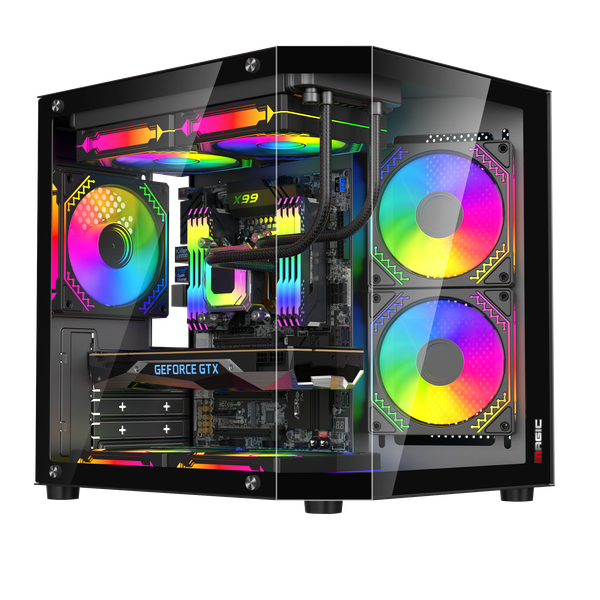 Thùng máy PC Magic CUBI-M ELITE BLACK (M-ATX) - Màu Đen