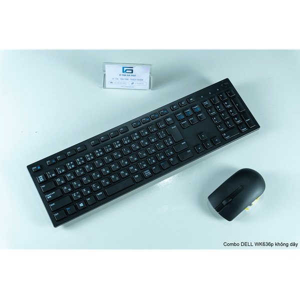 Combo bàn phím chuột Dell Không dây KM636 - Đen