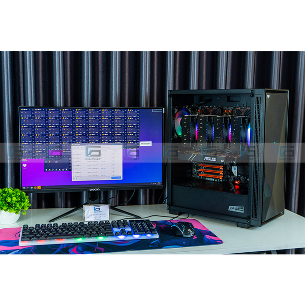 PC Xeon Giả Lập chạy 50 tab game - GTX 1080Ti 11G - 2696V4 Dual - 128G RAM