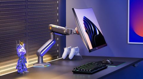 Giá treo màn hình NB G70 Gaming - ARM - Đen xám, Led RGB (32 - 60 inch) - Chính hãng